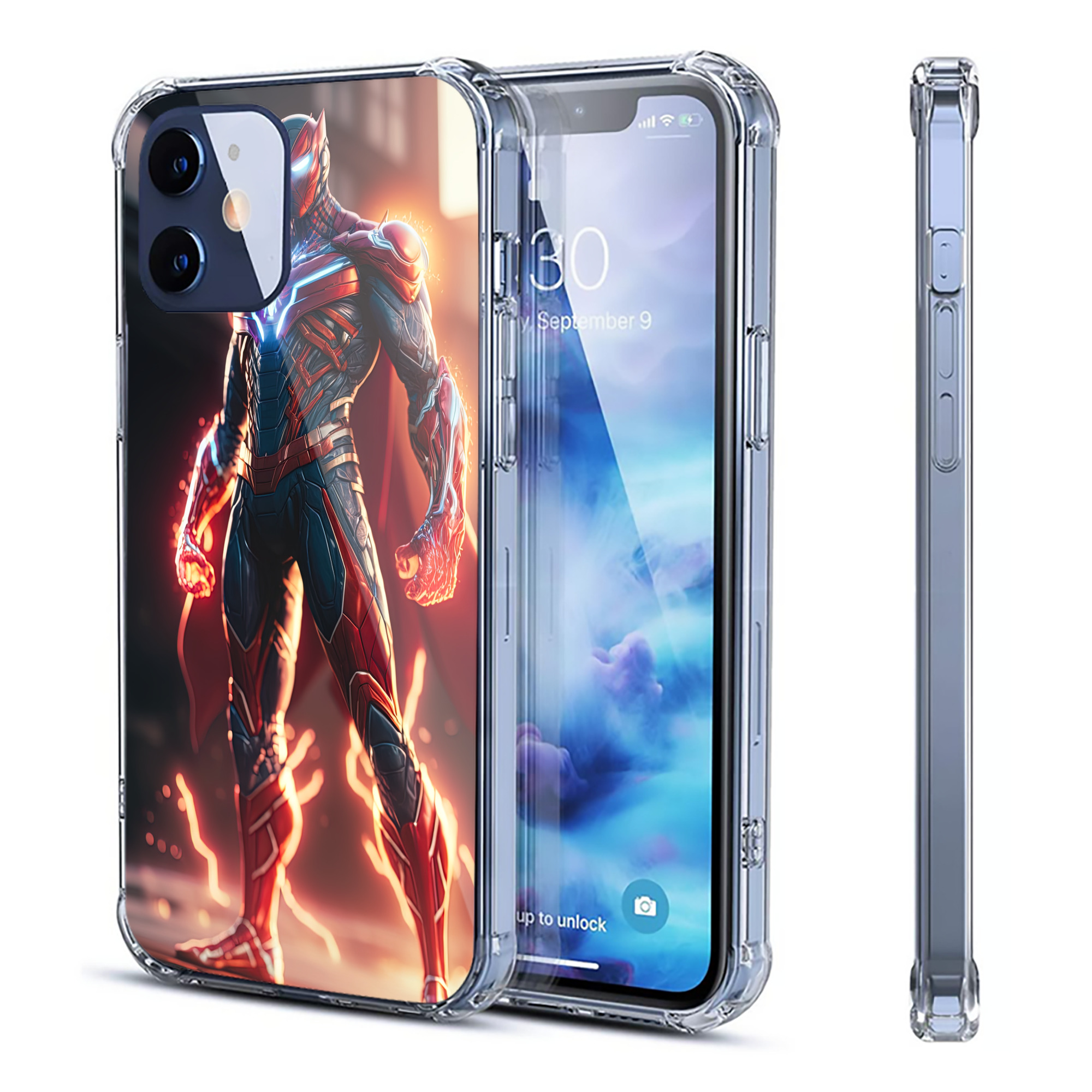 （画像用） Spider Man スパイダーマン 【iPhone 12シリーズ対応】透明スマホケース（クリアソフトケース）